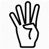 Four-Fingers-Communication-Gesture-Hand-512.png